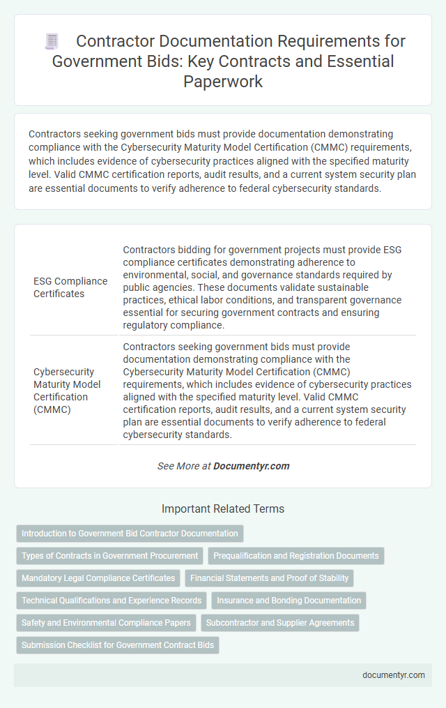 Contractor Documentation Requirements for Government Bids: Key Contracts and Essential Paperwork