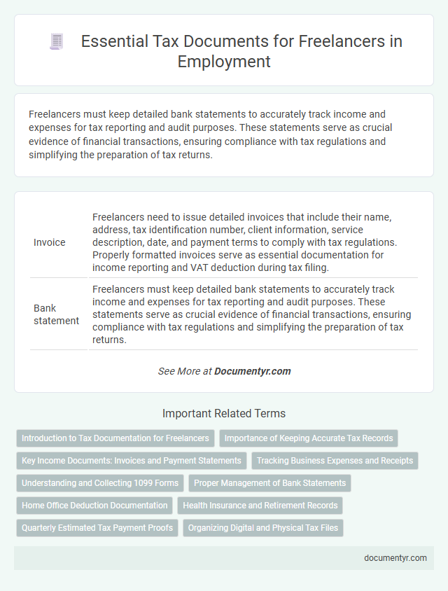Essential Tax Documents for Freelancers in Employment