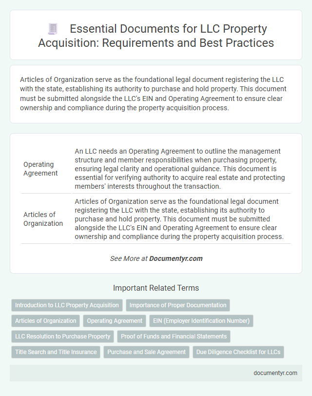 Essential Documents for LLC Property Acquisition: Requirements and Best Practices