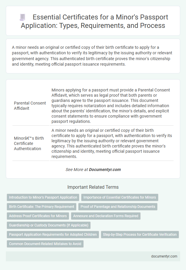Essential Certificates for a Minor's Passport Application: Types, Requirements, and Process