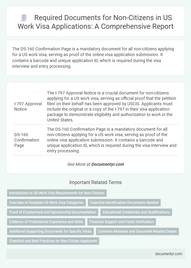 Required Documents for Non-Citizens in US Work Visa Applications: A Comprehensive Report