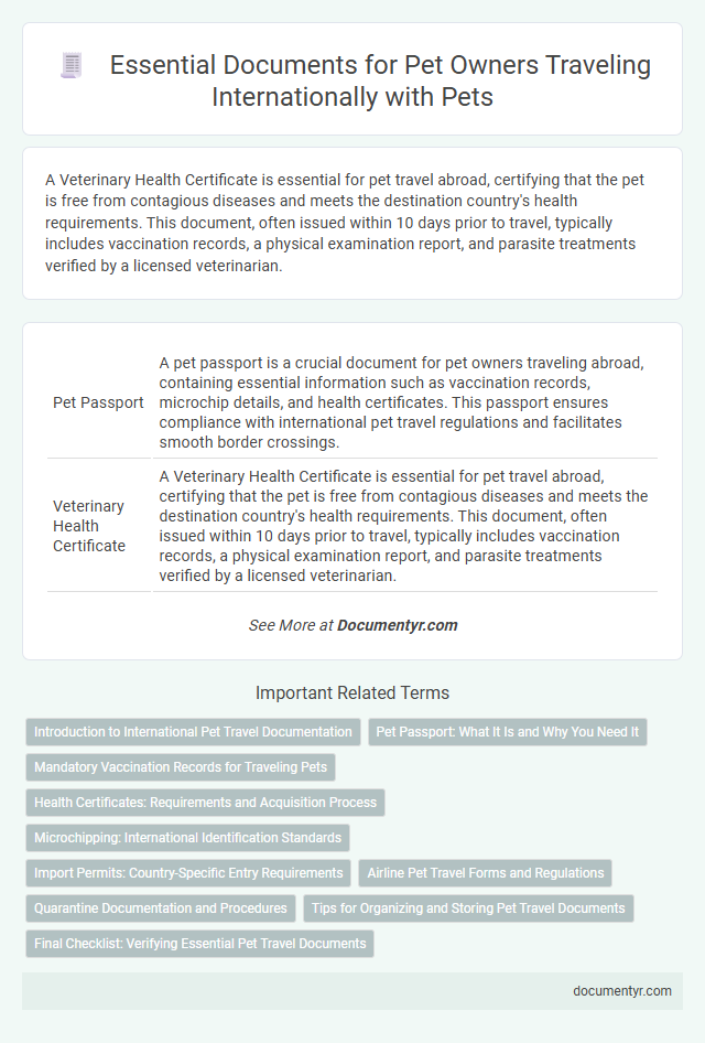 Essential Documents for Pet Owners Traveling Internationally with Pets