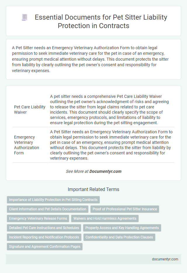 Essential Documents for Pet Sitter Liability Protection in Contracts