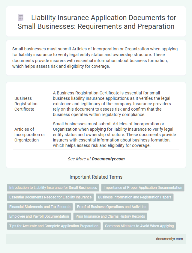 Liability Insurance Application Documents for Small Businesses: Requirements and Preparation
