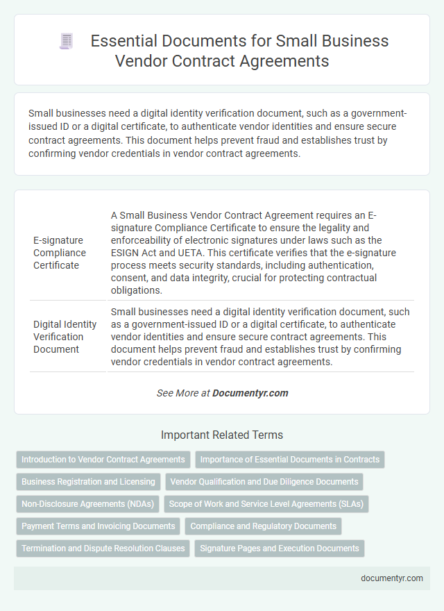 Essential Documents for Small Business Vendor Contract Agreements