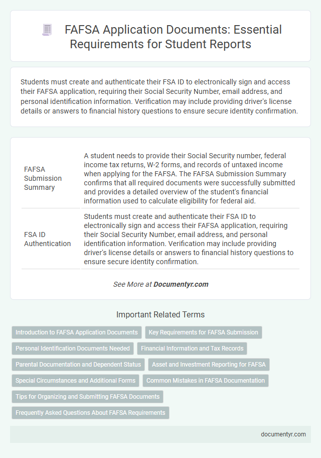 FAFSA Application Documents: Essential Requirements for Student Reports