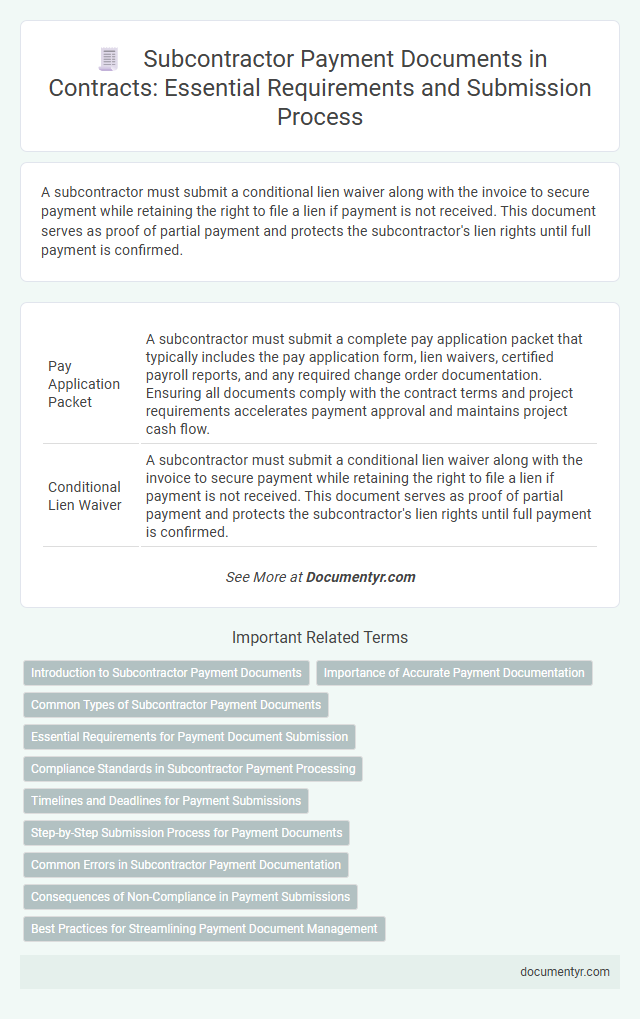 Subcontractor Payment Documents in Contracts: Essential Requirements and Submission Process