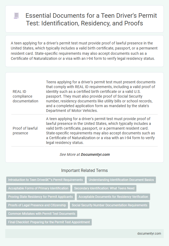 Essential Documents for a Teen Driver's Permit Test: Identification, Residency, and Proofs