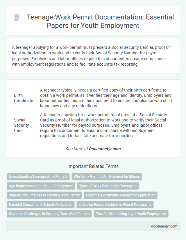Teenage Work Permit Documentation: Essential Papers for Youth Employment
