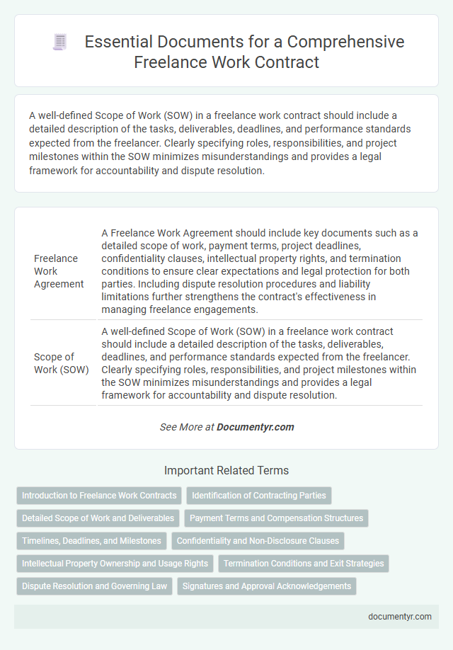 Essential Documents for a Comprehensive Freelance Work Contract