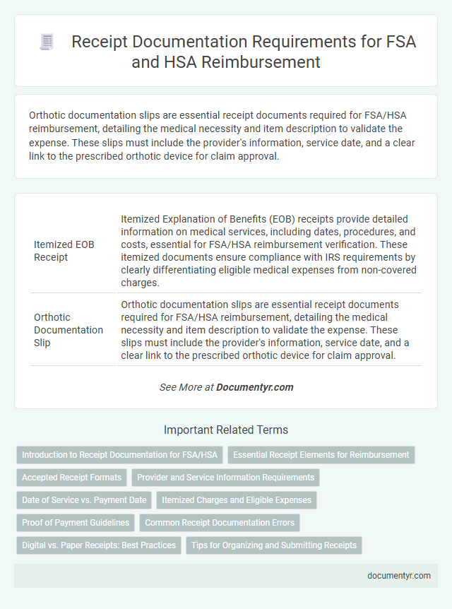 Receipt Documentation Requirements for FSA and HSA Reimbursement