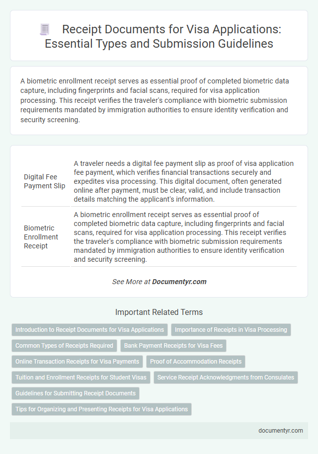Receipt Documents for Visa Applications: Essential Types and Submission Guidelines