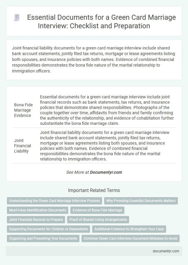 Essential Documents for a Green Card Marriage Interview: Checklist and Preparation