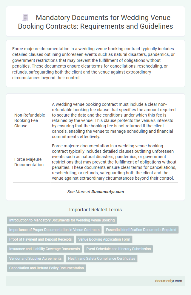 Mandatory Documents for Wedding Venue Booking Contracts: Requirements and Guidelines