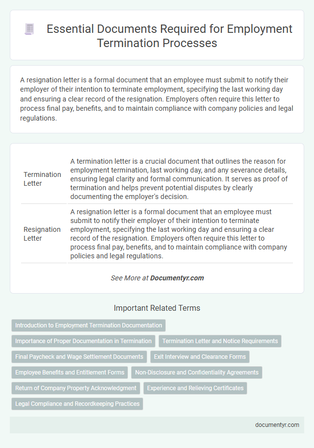 Essential Documents Required for Employment Termination Processes