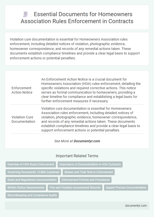 Essential Documents for Homeowners Association Rules Enforcement in Contracts