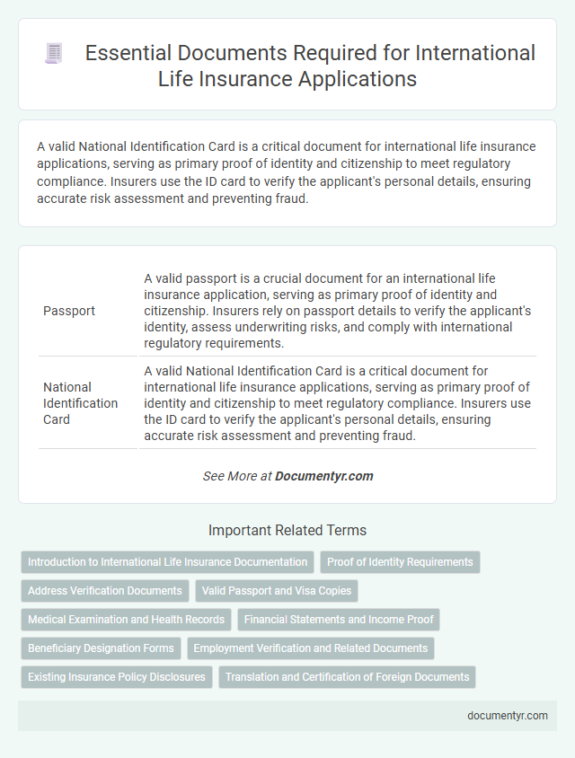 Essential Documents Required for International Life Insurance Applications