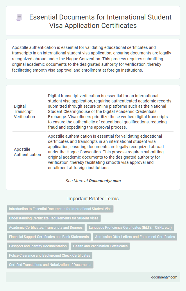 Essential Documents for International Student Visa Application Certificates