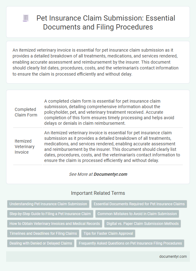 Pet Insurance Claim Submission: Essential Documents and Filing Procedures