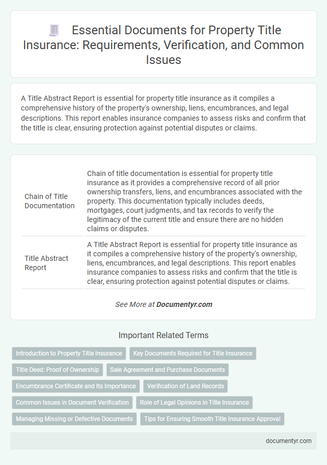 Essential Documents for Property Title Insurance: Requirements, Verification, and Common Issues