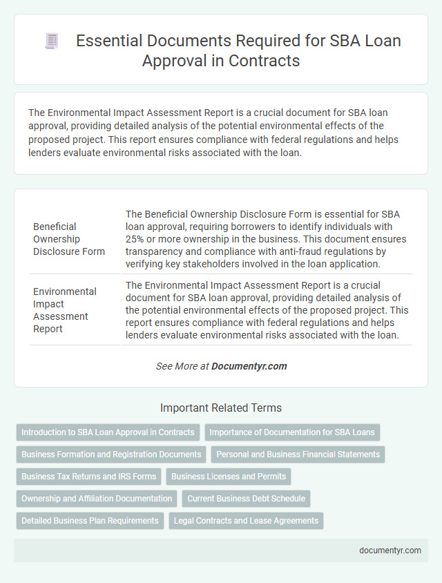 Essential Documents Required for SBA Loan Approval in Contracts