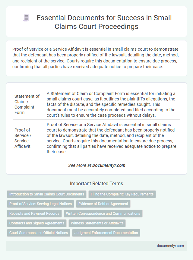 Essential Documents for Success in Small Claims Court Proceedings