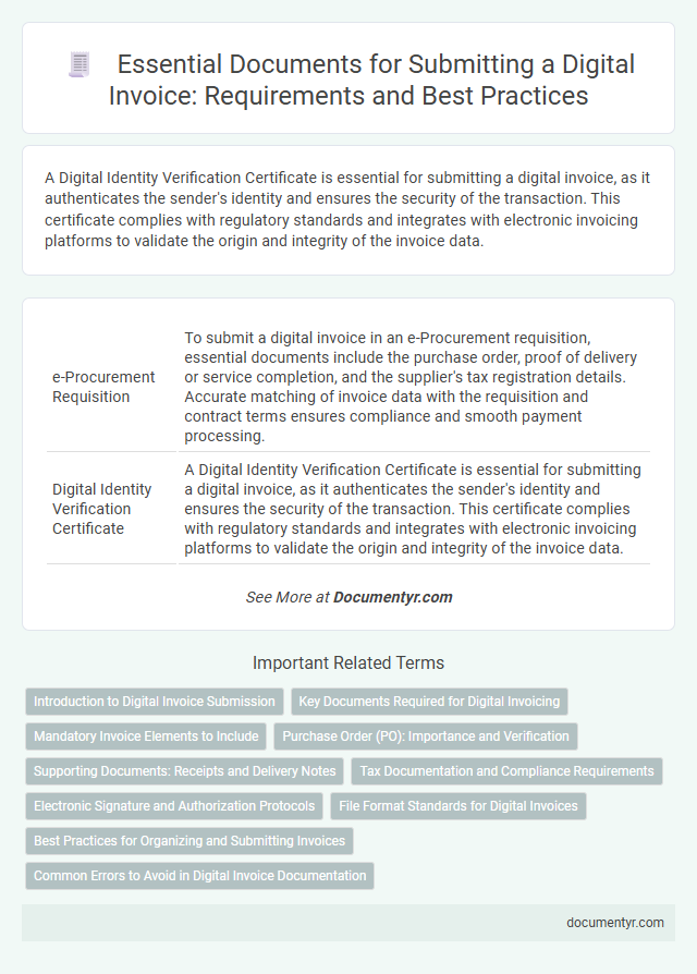 Essential Documents for Submitting a Digital Invoice: Requirements and Best Practices