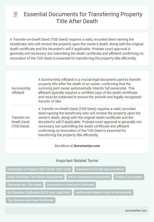 Essential Documents for Transferring Property Title After Death
