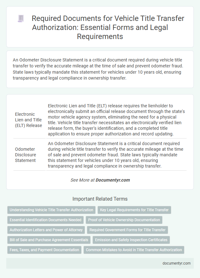 Required Documents for Vehicle Title Transfer Authorization: Essential Forms and Legal Requirements