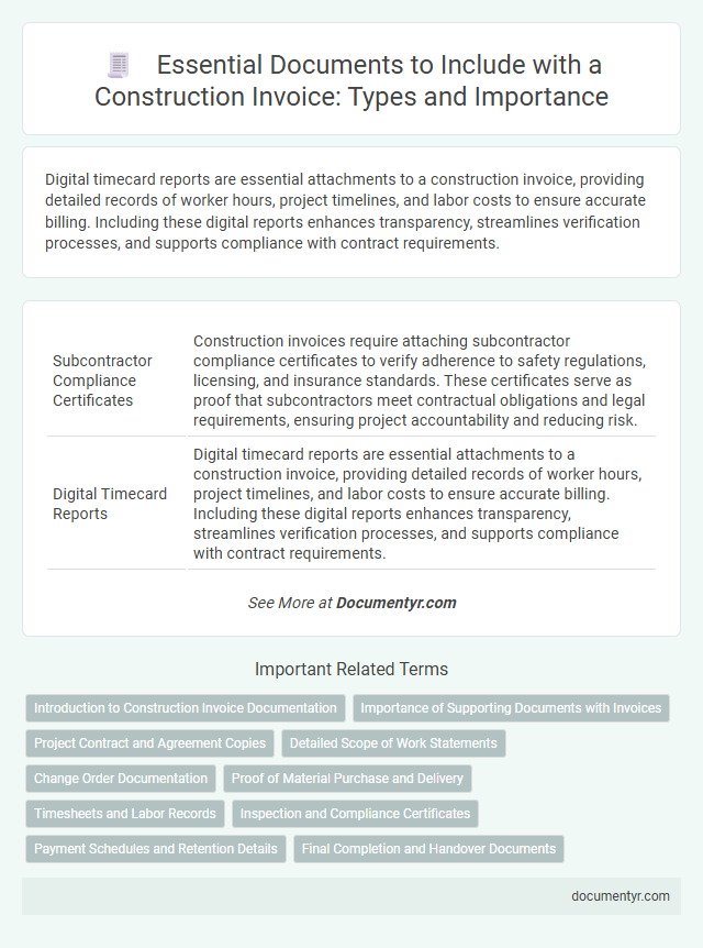 Essential Documents to Include with a Construction Invoice: Types and Importance