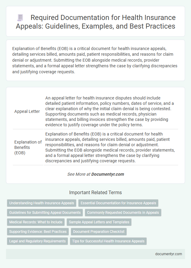 Required Documentation for Health Insurance Appeals: Guidelines, Examples, and Best Practices