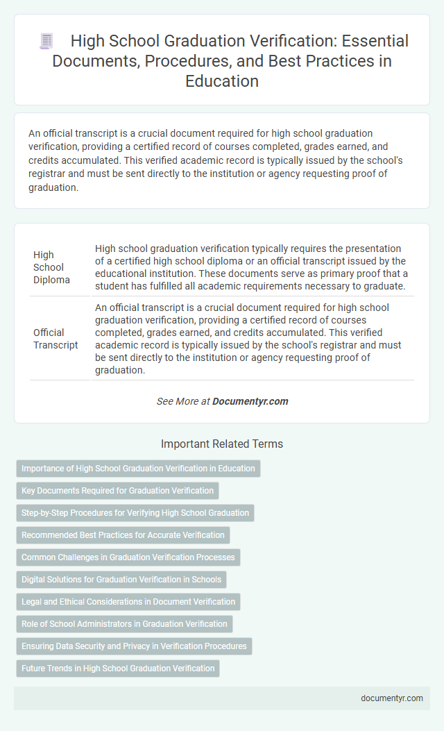 High School Graduation Verification: Essential Documents, Procedures, and Best Practices in Education