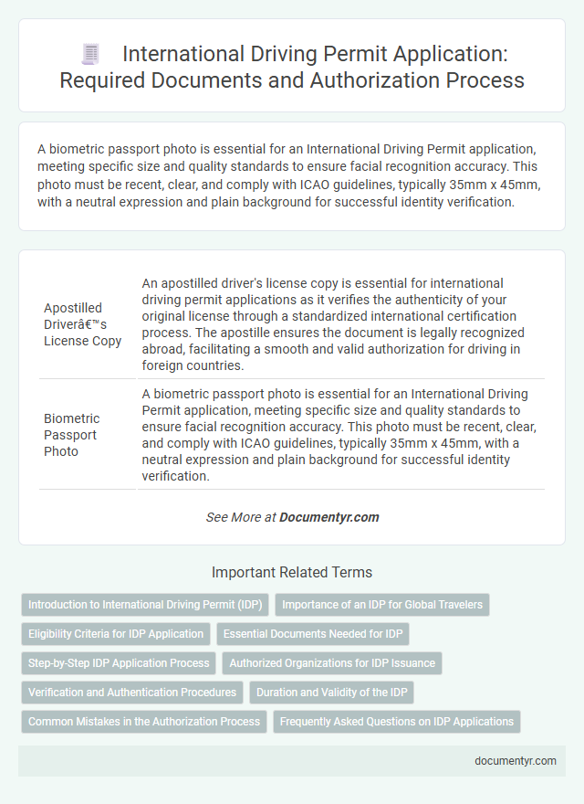 International Driving Permit Application: Required Documents and Authorization Process