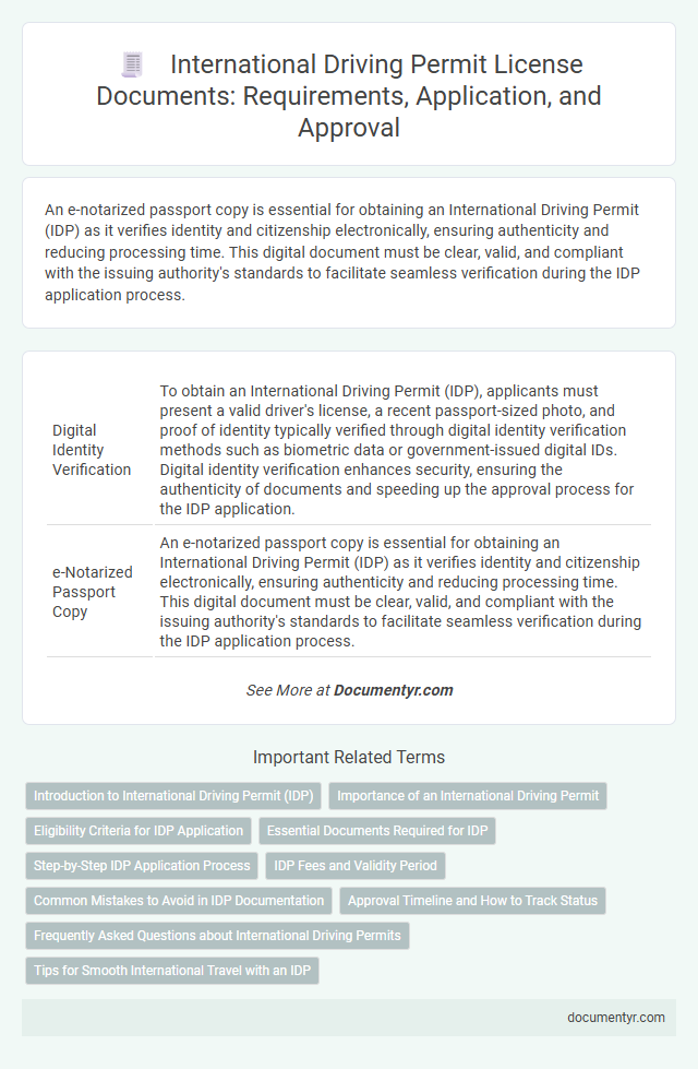 International Driving Permit License Documents: Requirements, Application, and Approval