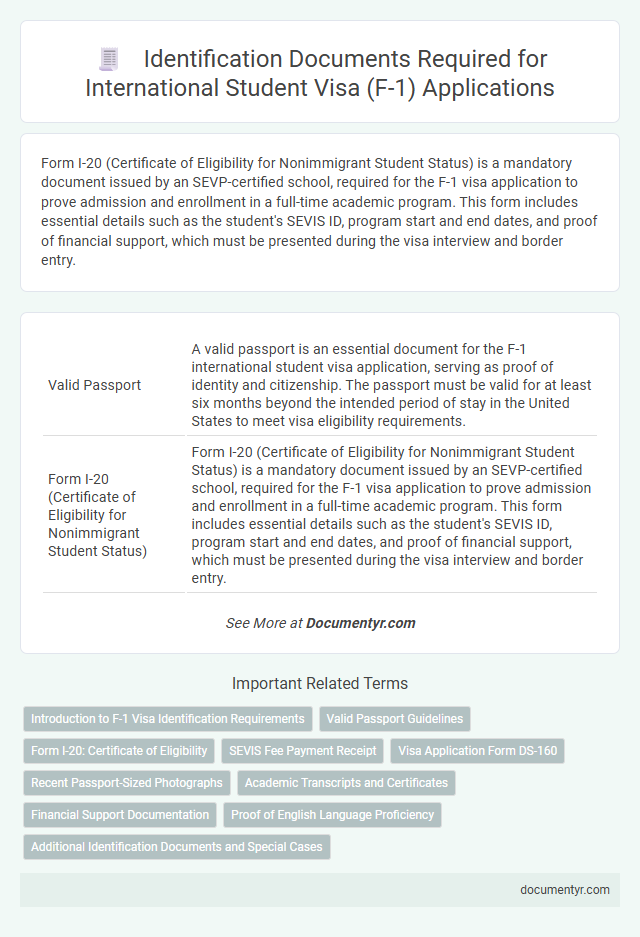 Identification Documents Required for International Student Visa (F-1) Applications