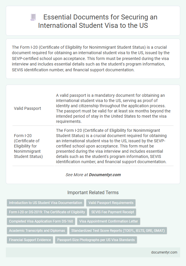 Essential Documents for Securing an International Student Visa to the US