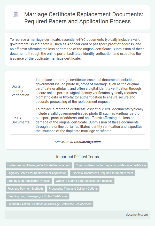 Marriage Certificate Replacement Documents: Required Papers and Application Process