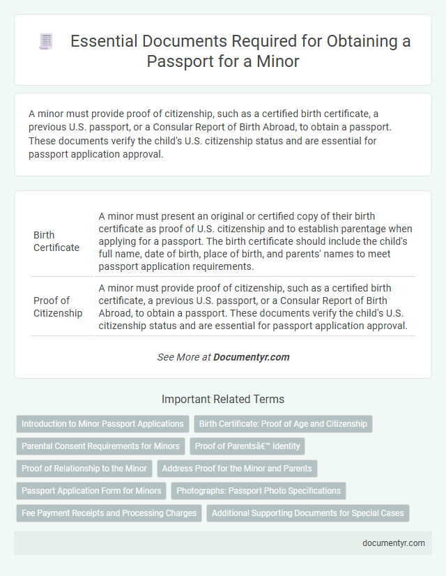 Essential Documents Required for Obtaining a Passport for a Minor