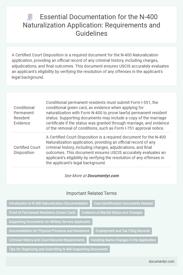 Essential Documentation for the N-400 Naturalization Application: Requirements and Guidelines