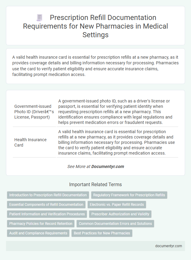 Prescription Refill Documentation Requirements for New Pharmacies in Medical Settings