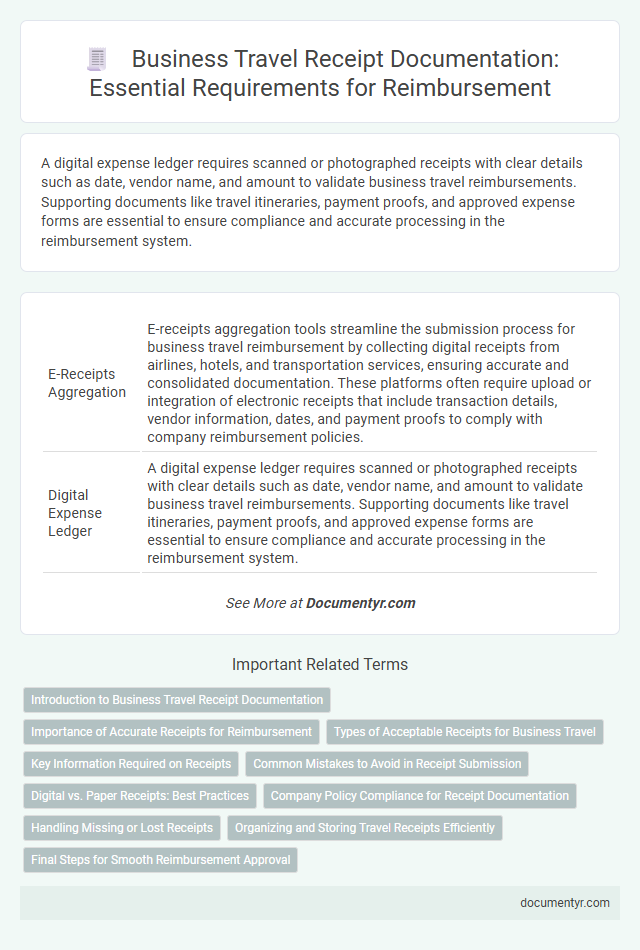 Business Travel Receipt Documentation: Essential Requirements for Reimbursement