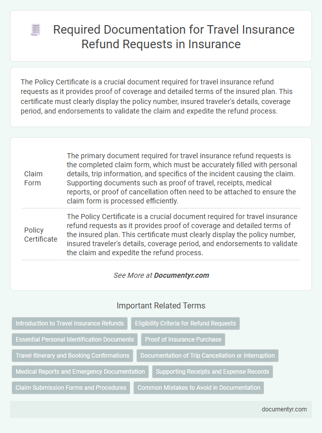 Required Documentation for Travel Insurance Refund Requests in Insurance