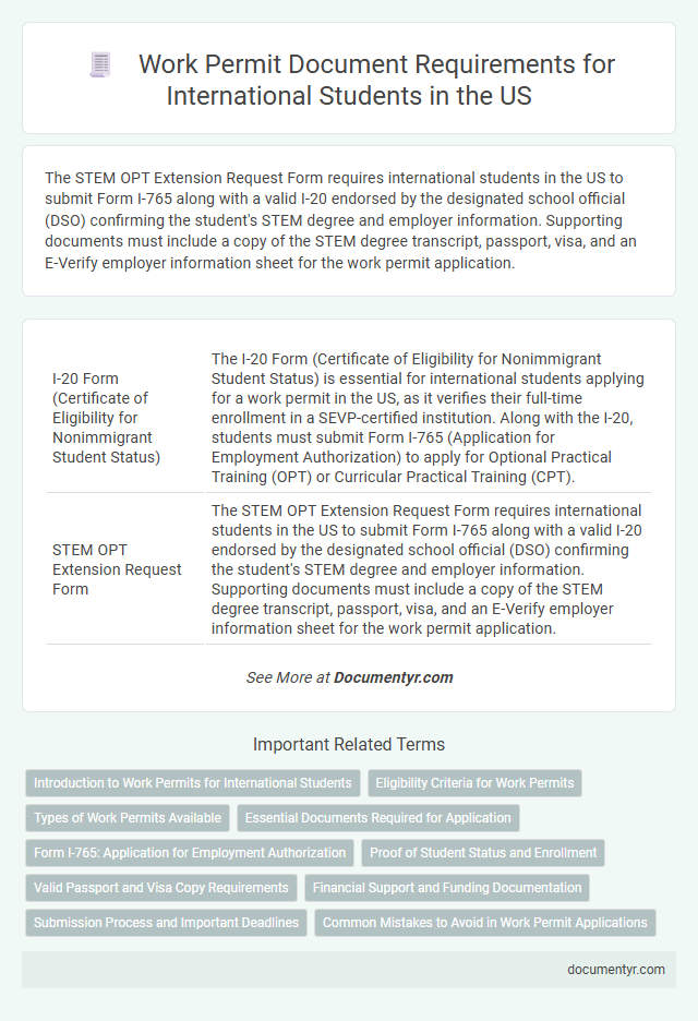 Work Permit Document Requirements for International Students in the US
