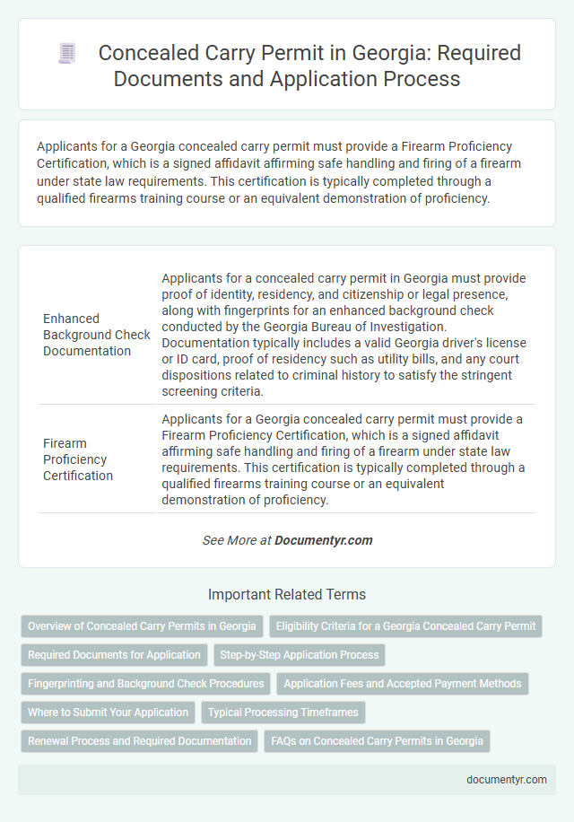 Concealed Carry Permit in Georgia: Required Documents and Application Process