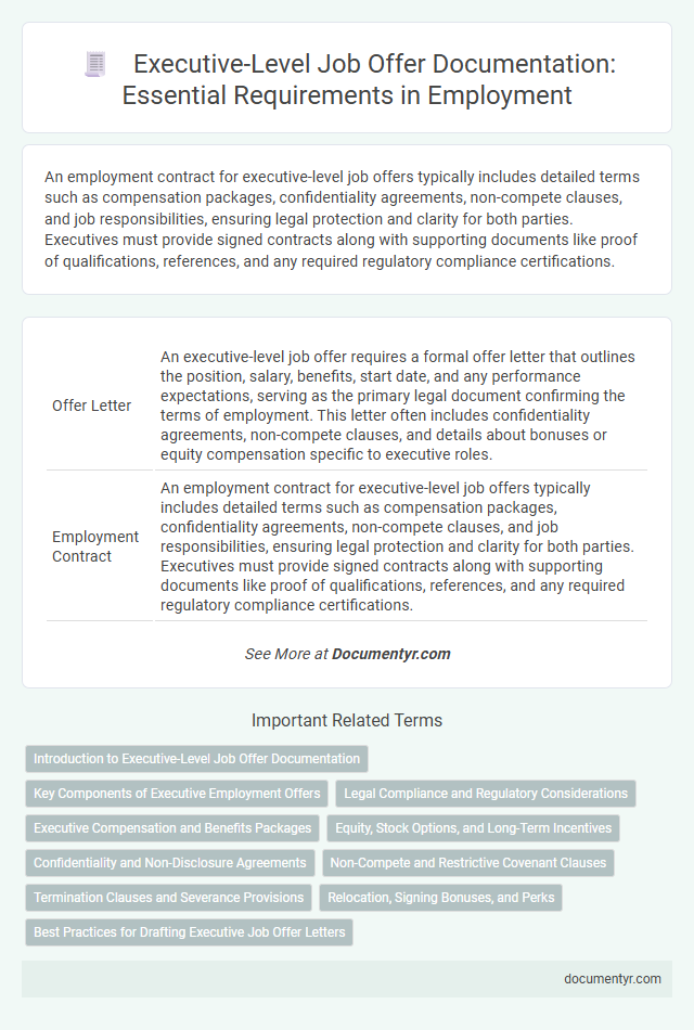 Executive-Level Job Offer Documentation: Essential Requirements in Employment