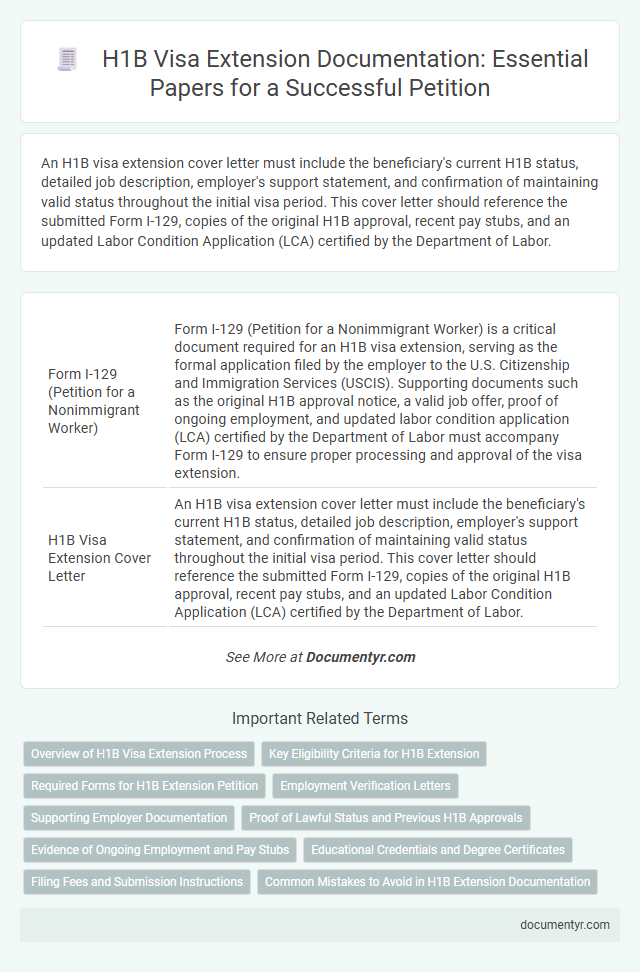 H1B Visa Extension Documentation: Essential Papers for a Successful Petition