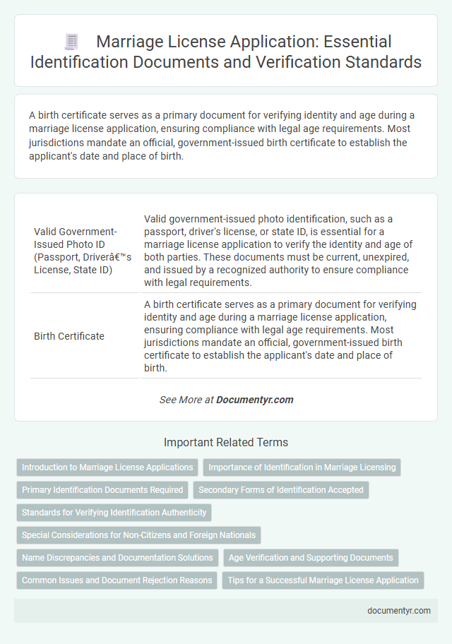 Marriage License Application: Essential Identification Documents and Verification Standards