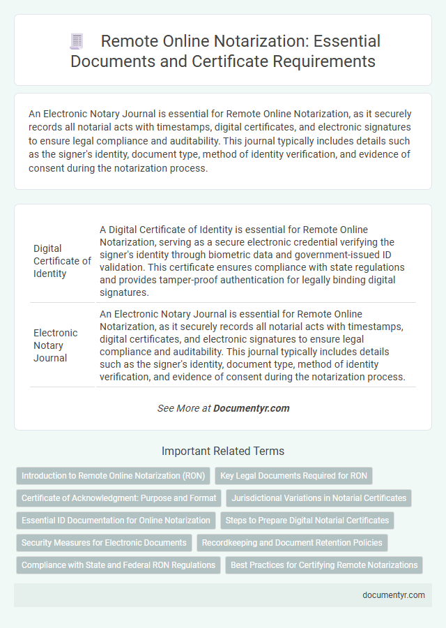 Remote Online Notarization: Essential Documents and Certificate Requirements