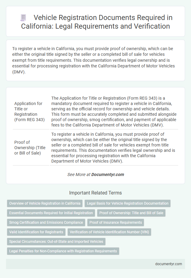Vehicle Registration Documents Required in California: Legal Requirements and Verification