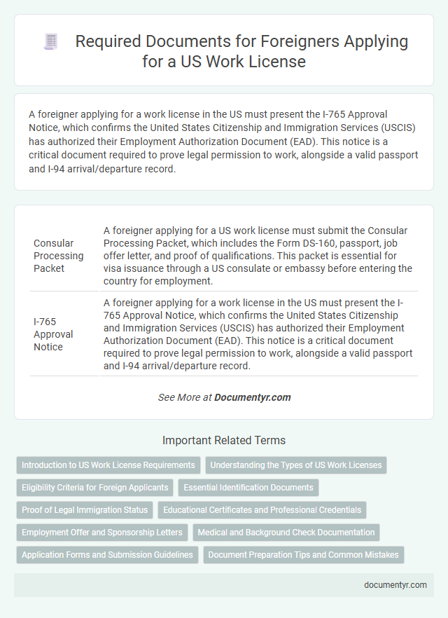 Required Documents for Foreigners Applying for a US Work License